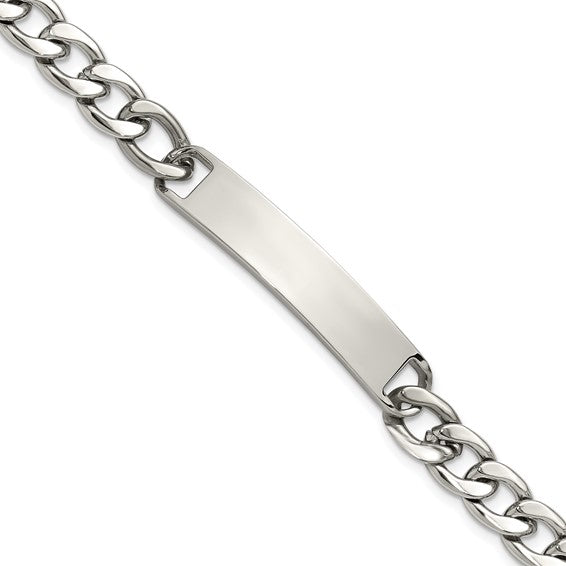 Men's Stainless Steel Polished ID Bracelet 49.00