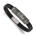 Men's Stainless Steel Blk Oxidized Picasso Jasper Bracelet 110.00