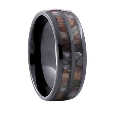 MAMMOTH 8mm Ceramic with Genuine Mammoth Tooth Ring 510.00