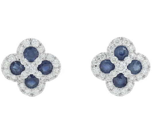 Sapphire and Diamond Clover Stud Earring 3000.00