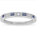 Sapphire and Diamond 10KW Ring 0.07ctw 720.00