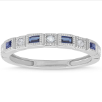 Sapphire and Diamond 10KW Ring 0.07ctw 580.00