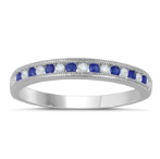 Sapphire and Diamond Channel Set Ring 0.13ctw 685.00