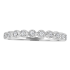 Half Eternity Round Diamond Ring with Milgrain 10K 0.16ctw 575.00