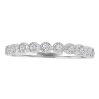 Half Eternity Round Diamond Ring with Milgrain 10K 0.16ctw 875.00
