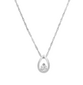 White Gold and Diamond Drop Necklace 800.00