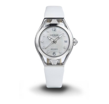LOCMAN Ladies Montecristo Three hand Mother of Pearl and Diamond Dial 2105.00