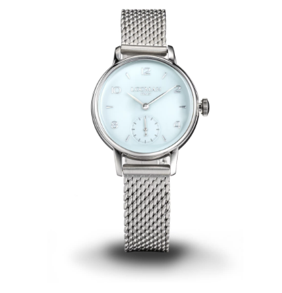 LOCMAN 1960 Lady's Three Hands Quartz S.S. Mint Teal Face and Stainless Band 420.00