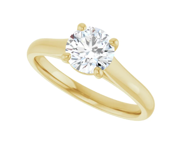 1.70 Lab Grown Round Diamond and 14K Yellow Gold Ring 4000.00