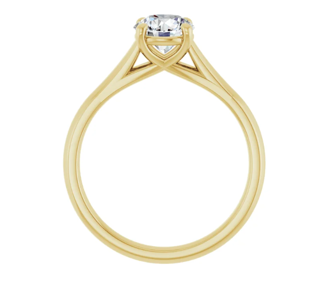 1.70 Lab Grown Round Diamond and 14K Yellow Gold Ring 4000.00