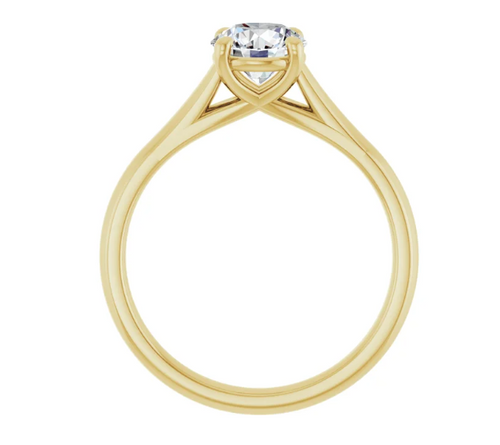 1.70 Lab Grown Round Diamond and 14K Yellow Gold Ring 4000.00