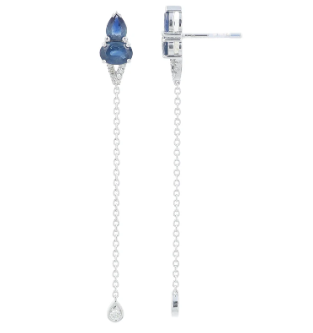14K White Gold Sapphire and Diamond Dangle Earring 3300.00