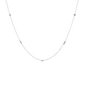 14K White Gold and Blue Diamond Necklace 1500.00