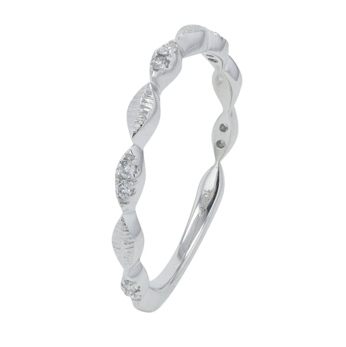 Diamond and Gold Marquise Stacking Band 750.00