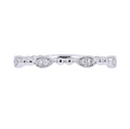 Marquise Shaped White Gold and Diamond Beaded Ring 600.00