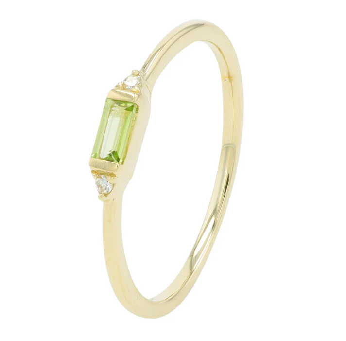 10K Yellow Gold Diamond and Colored Stone Baguette Ring 600.00