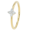 14K Yellow Gold and Diamond Floral Ring 1095.00