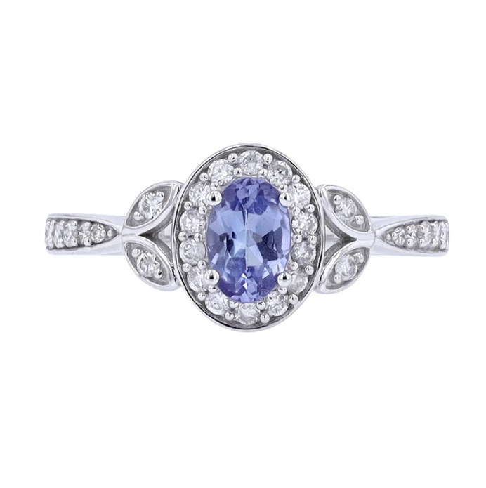14K White Gold Tanzanite and Diamond Accent Ring 2500.00