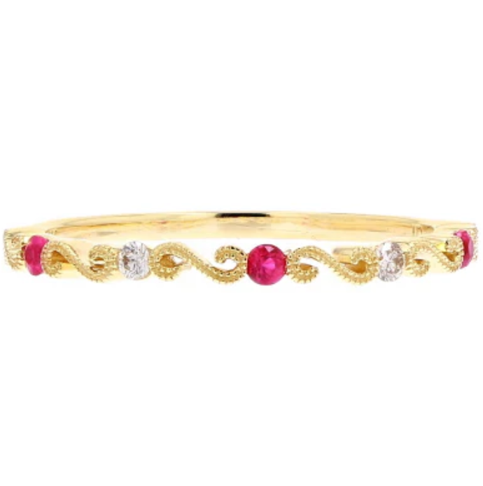 14K Diamond and Colored Stone Band 850.00