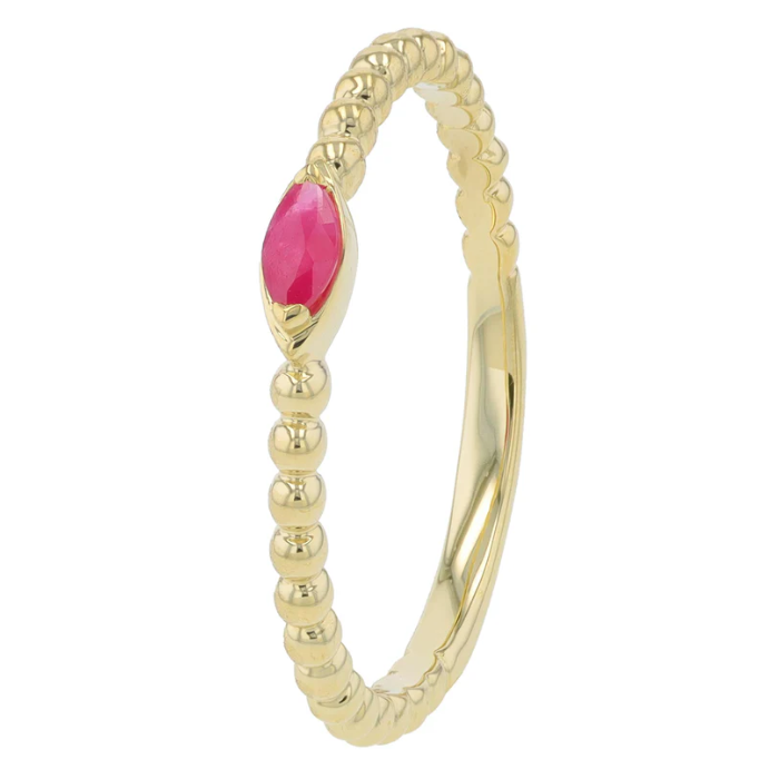 14K Yellow Gold Marquise Ruby Ring 900.00