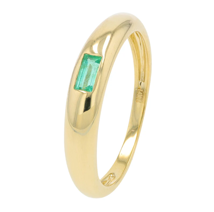 14K Yellow Gold Domed Colored Stone Band 1200.00