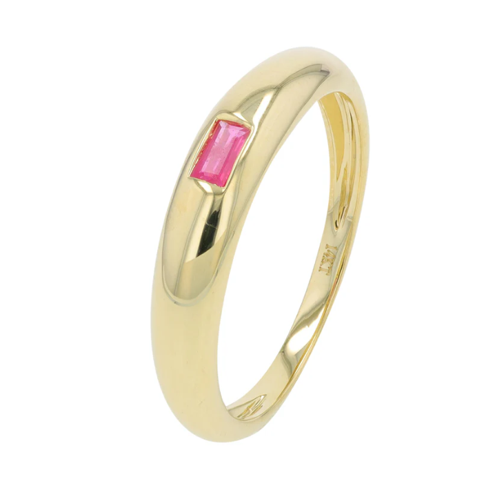 14K Yellow Gold Domed Colored Stone Band 1200.00