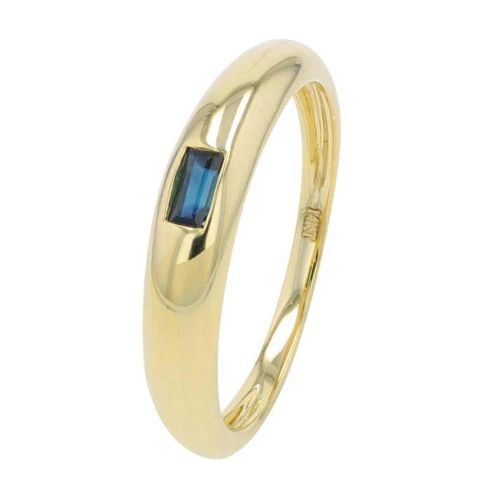 14K Yellow Gold Domed Colored Stone Band 1200.00
