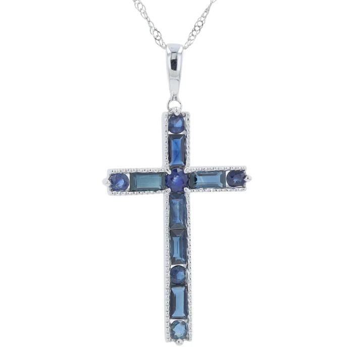Gold and Colored Stone Cross Necklace 2000.00