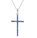 White Gold Sapphire Cross 950.00