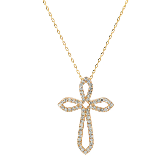 Yellow Gold and Diamond Cross 1500.00