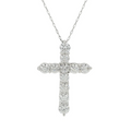 White Gold and Diamond Cross Necklace 850.00