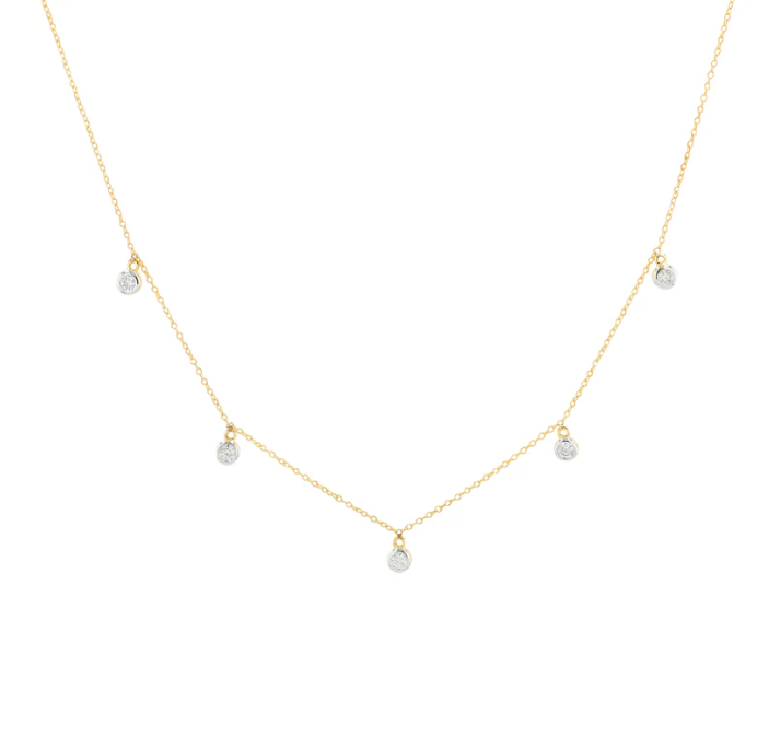 Dual Tone Diamond and Gold Necklace 2100.00
