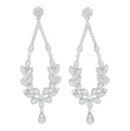White Gold and Diamond Filagree Champange Dangle Earrings 4100.00
