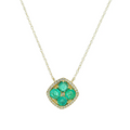 Emerald and Diamond Yellow Gold Necklace 2150.00