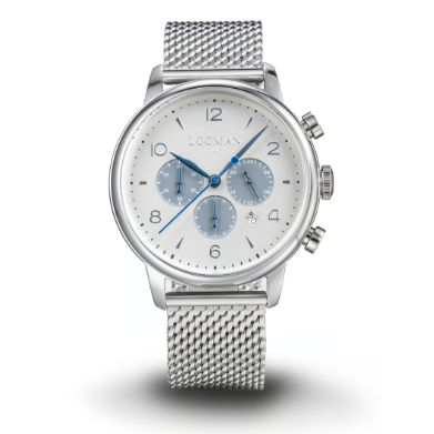 LOCMAN 1960 Blue Chrono Quartz S.S. Mesh Band 475.00