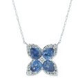 Sapphire and Diamond White Gold Necklace 2450.00