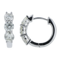 White Gold and Diamond Hoop Huggies 3500.00