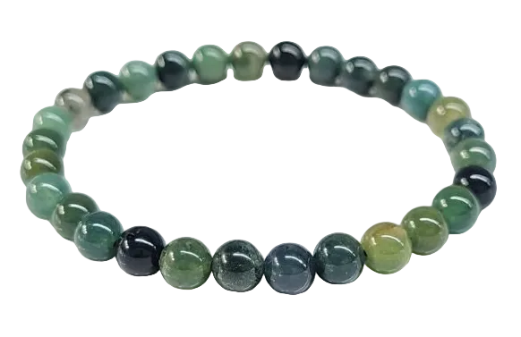 Moss Agate Bead Bracelet 29.00