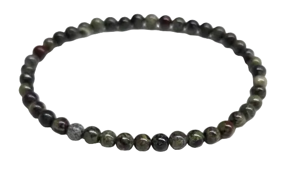 Dragon Blood Jasper Bead Bracelet 19.00