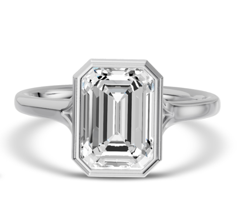 3.05 Lab Grown Emerald Diamond in 14K White Gold Ring 6000.00