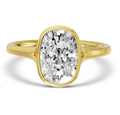 3.03 Lab Grown Cushion Diamond in 14K Yellow Gold Ring 6000.00