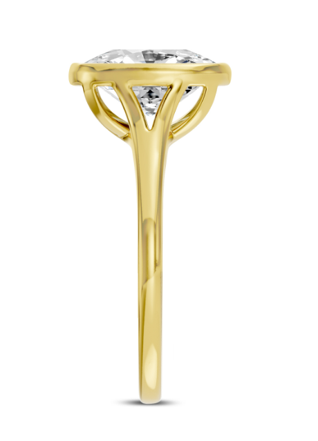 3.03 Lab Grown Cushion Diamond in 14K Yellow Gold Ring 6000.00