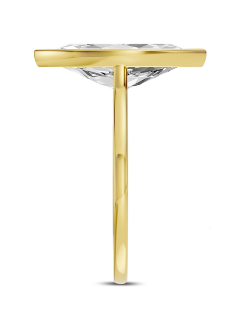 3.01 Lab Grown Marquise Diamond in 14K Yellow Gold Ring 6800.00