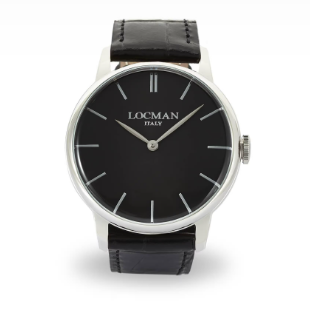LOCMAN 1960 Three Hands Quartz Black Leather Strap 340.00