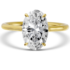 3.05 Lab Grown Oval Diamond in 14K Yellow Gold Ring 5600.00