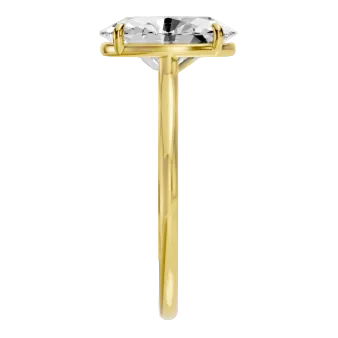 3.05 Lab Grown Oval Diamond in 14K Yellow Gold Ring 5600.00