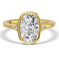 3.02 Lab Grown Cushion Diamond in 14K Yellow Gold Ring 7200.00