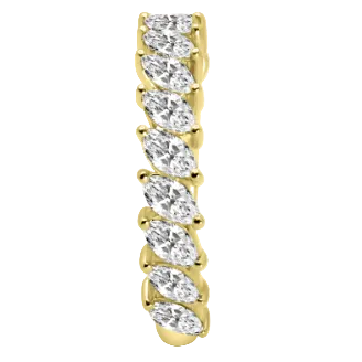 1.0 Total Carat Lab Diamond 14K Yellow Gold Band 2500.00