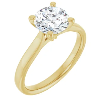 1.70 Lab Grown Round Diamond and 18k Yellow Gold Ring 3900.00