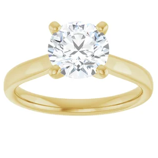 1.70 Lab Grown Round Diamond and 18k Yellow Gold Ring 4000.00